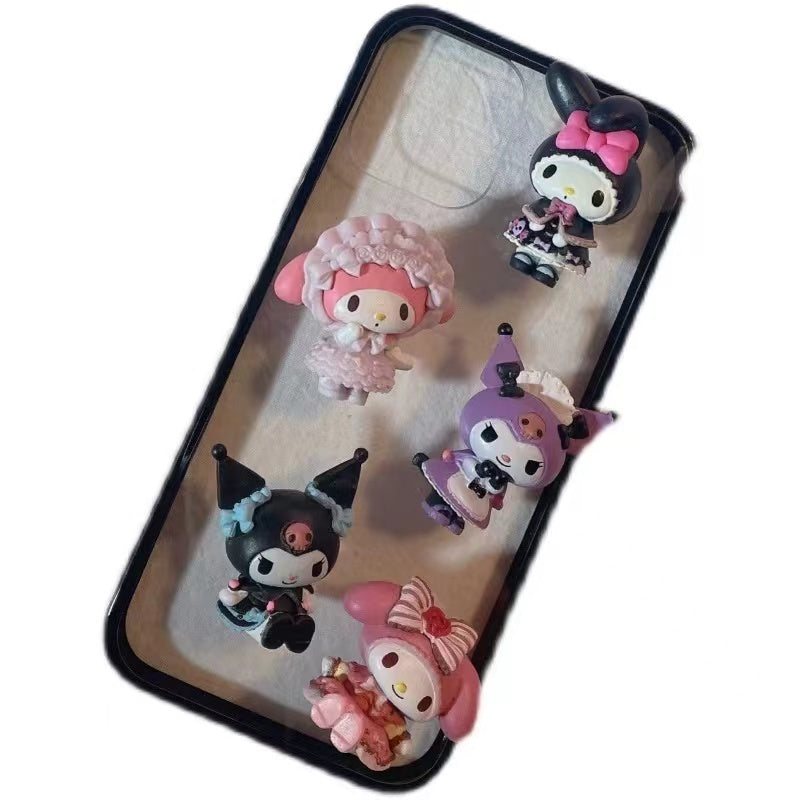 Melody and Kuromi princess doll display material mobile phone case accessories