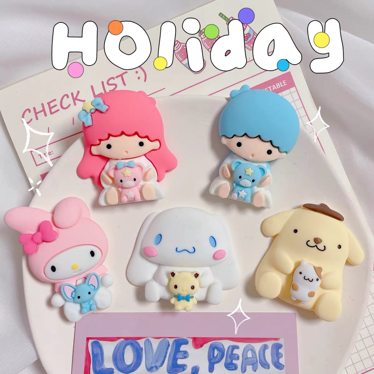 Large Sanrio doll charms