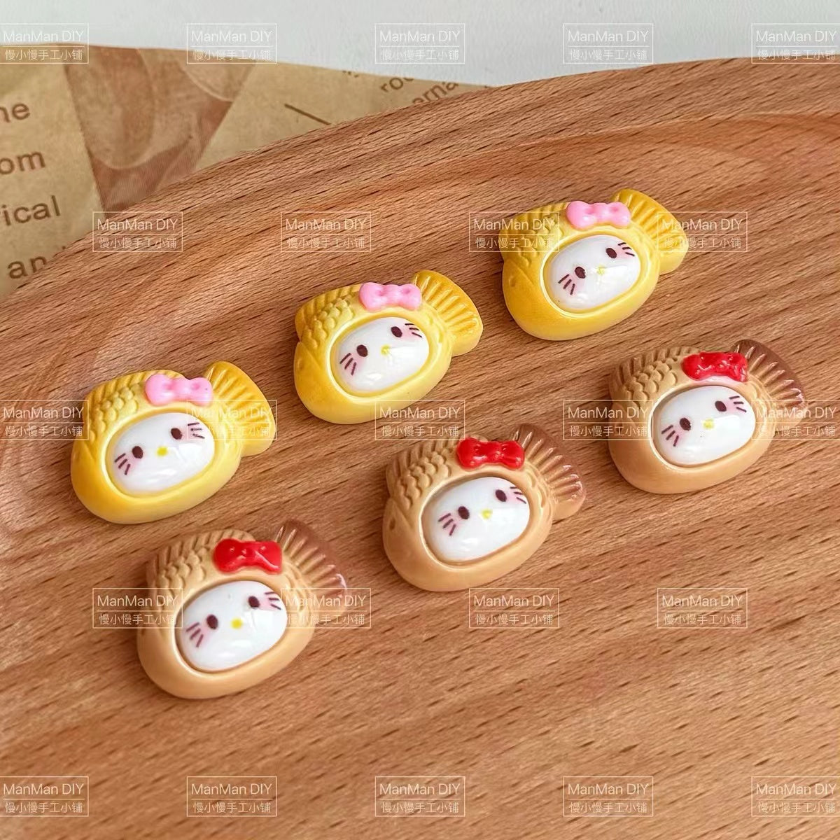 Taiyaki Hello Kitty charms