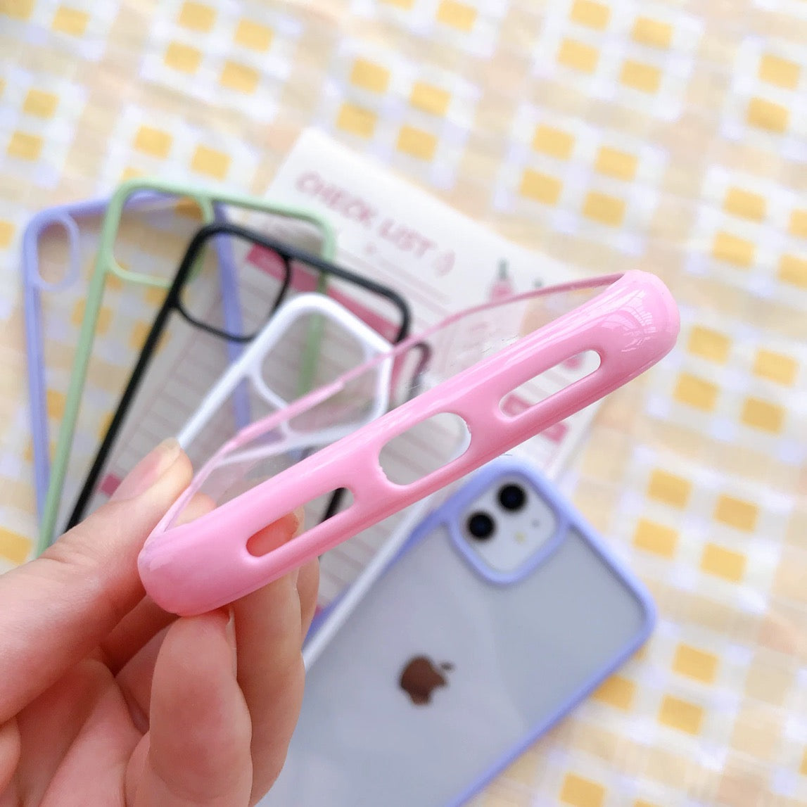 (Some iPhone case)Transparent color perimeter diy phone case decoden phone case