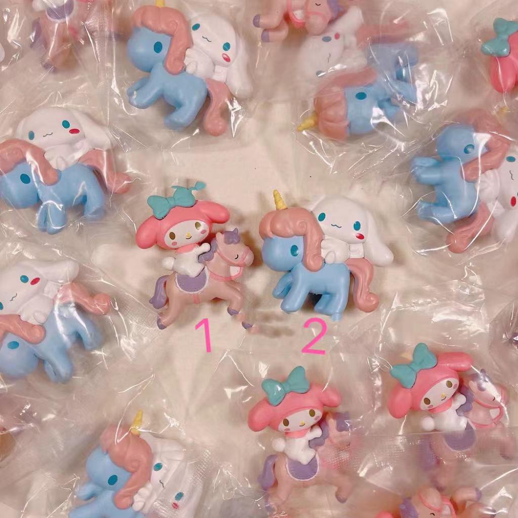 Cinnamoroll and Melody wooden horse Sanrio doll display material mobile phone case accessories