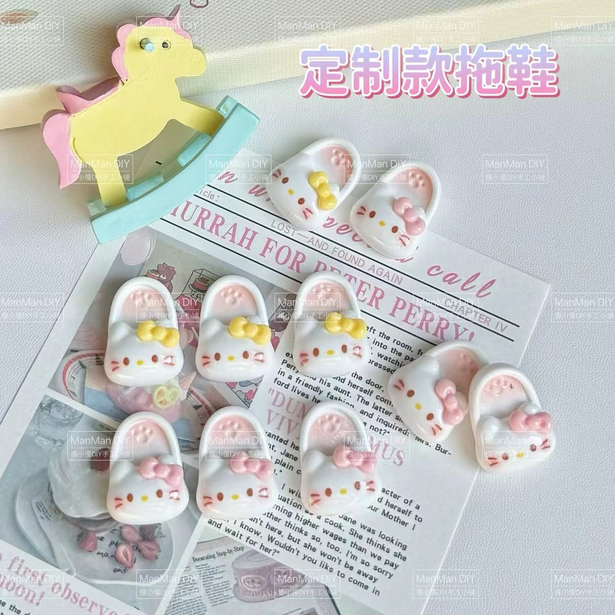 Hello kitty slipper charms