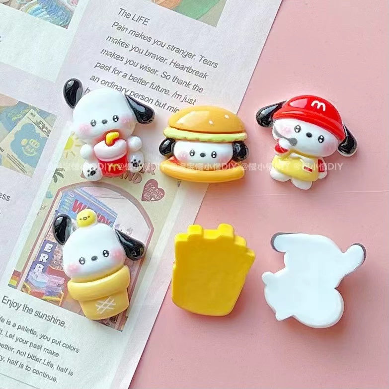 Pochacco Burger and fries charms