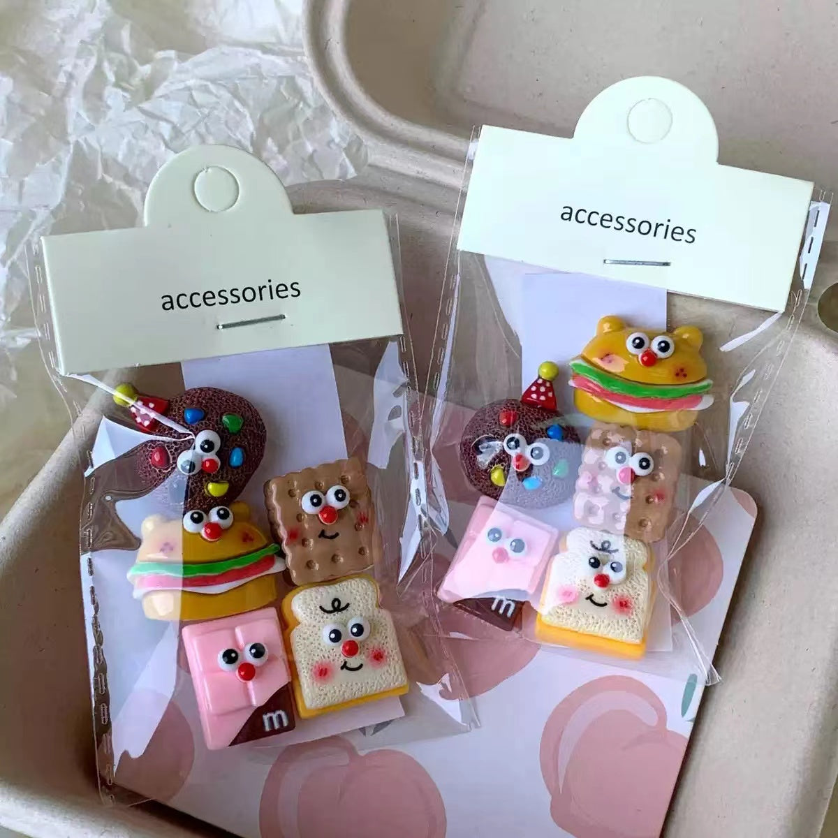 Cute cartoon food series charms