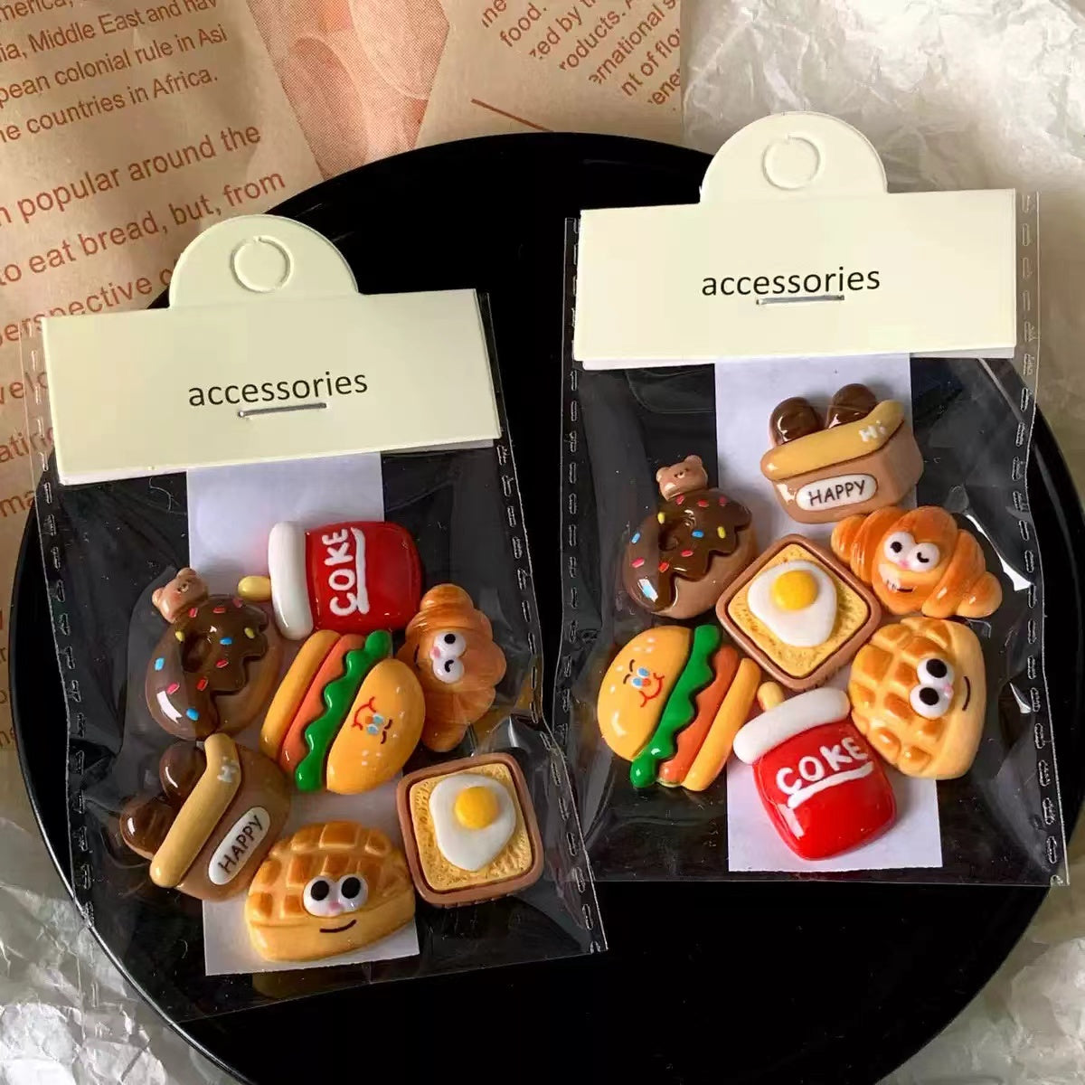 Emoji Burger Coke charms