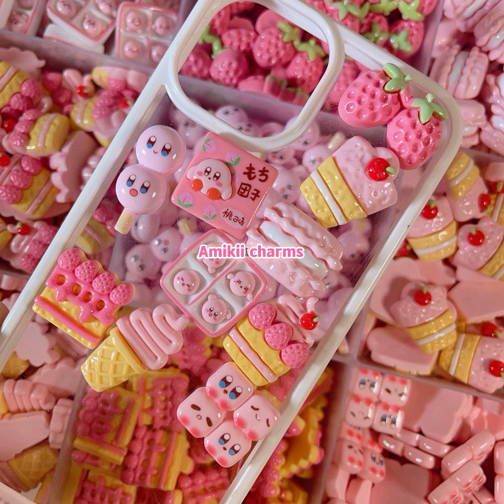 Kirby food and cake charms