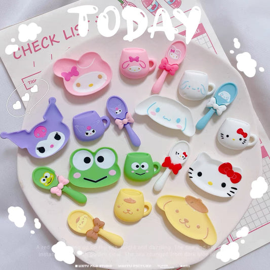 Sanrio tableware set charms