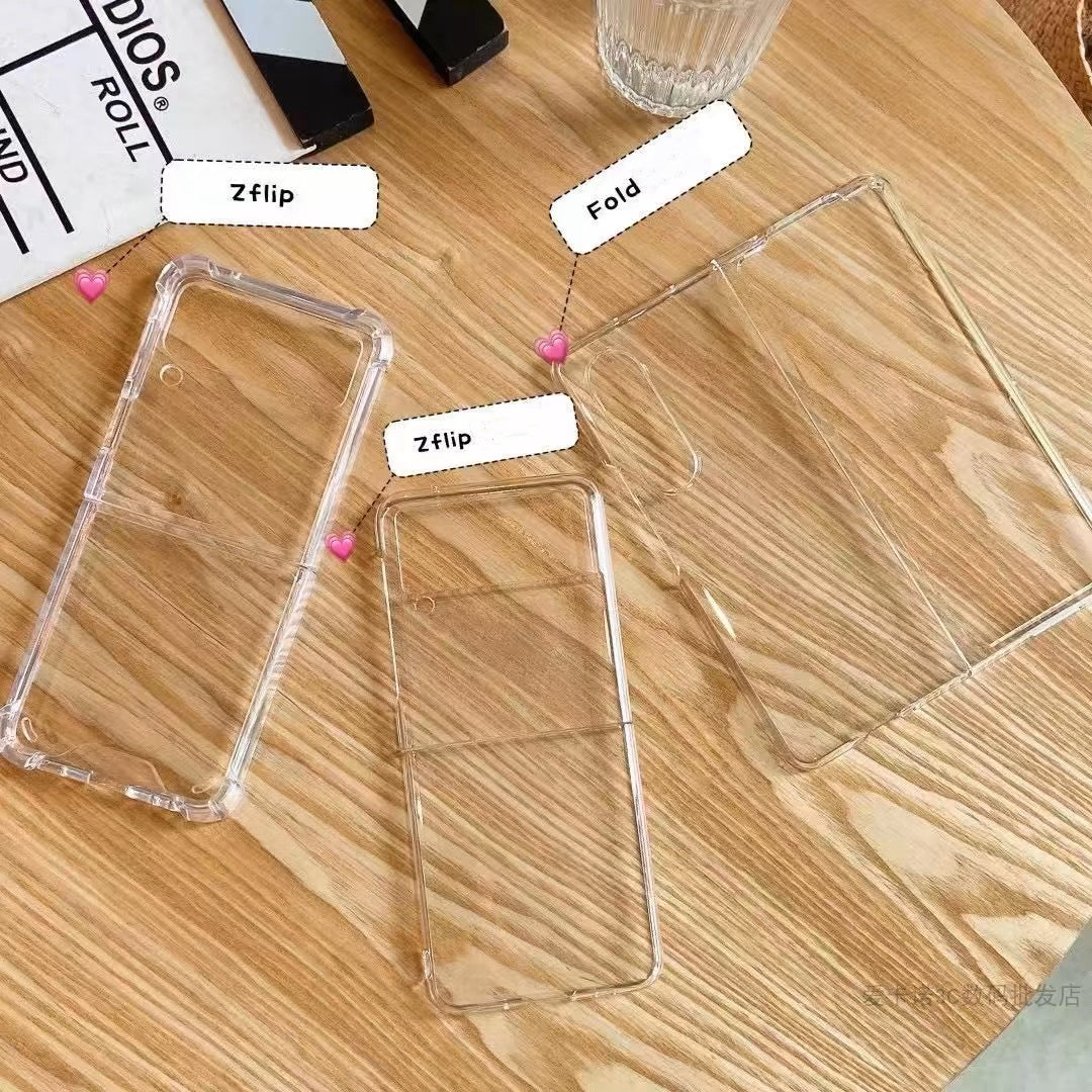 (Étuis Samsung ZFlip et ZFlod) étui de téléphone transparent étui de bricolage decodenphonecase