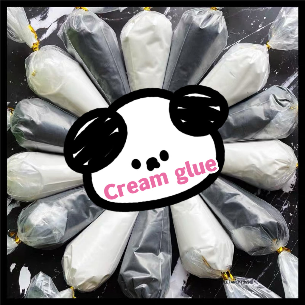 Black and white Cream glue / Decoden cream