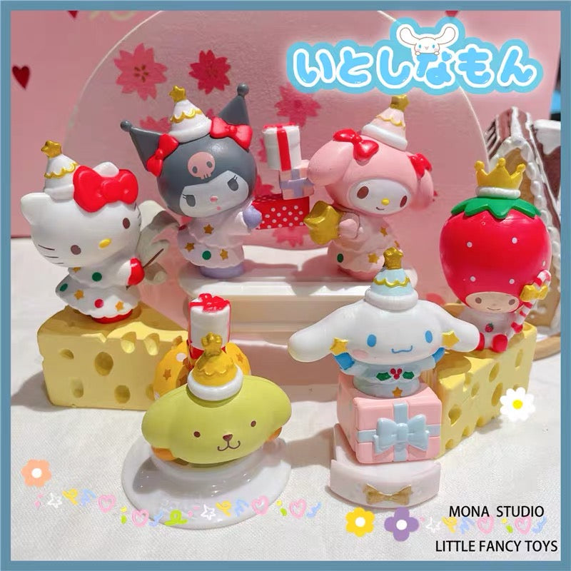 Présentoir de poupées Sanrio de Noël, accessoires pour étui de téléphone portable