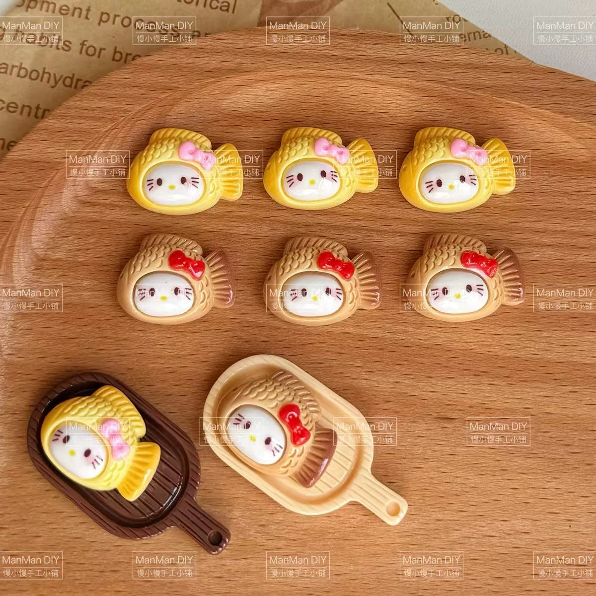 Taiyaki Hello Kitty charms