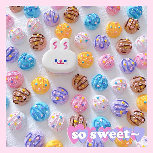 Rainbow Stars sugar ice cream balls charms