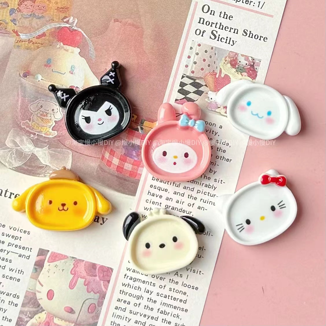 Sanrio cute plate cahrms