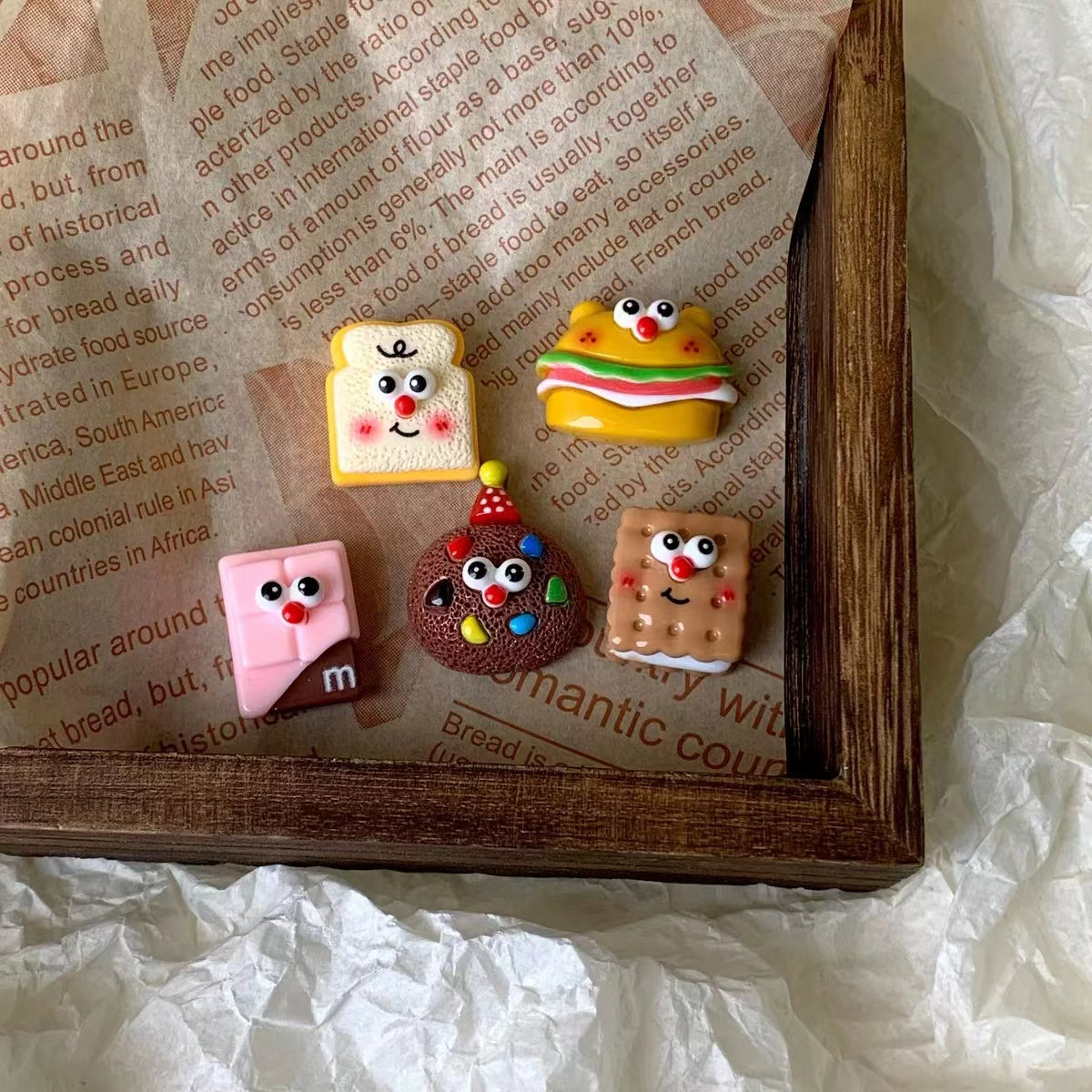 Cute cartoon food series charms